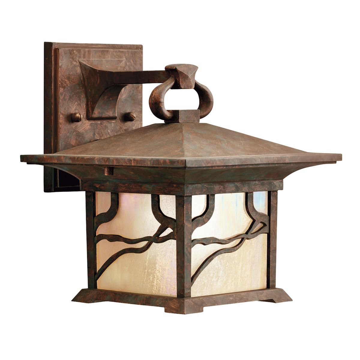 VÄGGLAMPA UTOMHUS - kopparfärgad, Klassisk, metall/glas (20,3/22,2/23,7cm) - Elstead Lighting