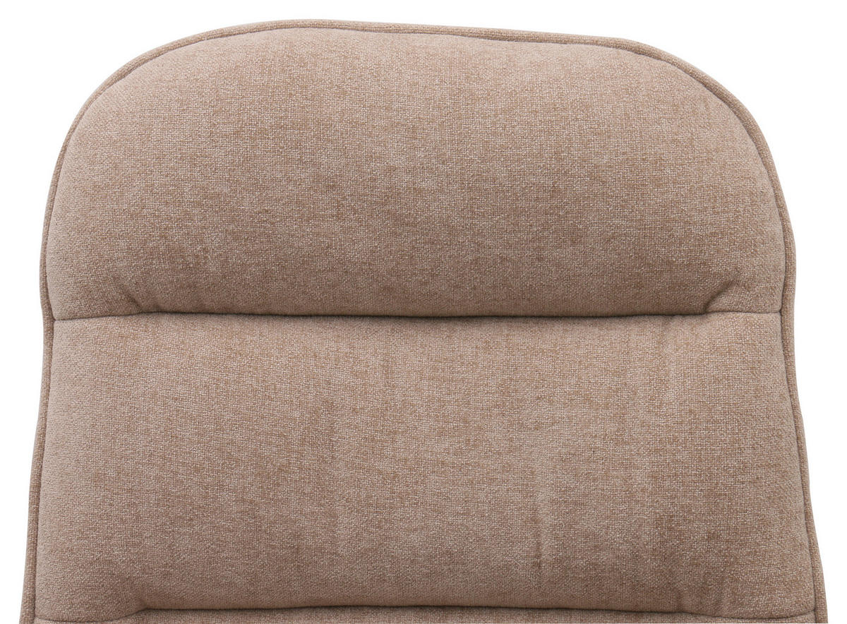 ARMLEHNSTUHL  Sitzfläche 360° drehbar Webstoff  Schwarz, Beige, Beigebraun  - Beige/Beigebraun, MODERN, Textil/Metall (62.5/99/71cm) - Livetastic