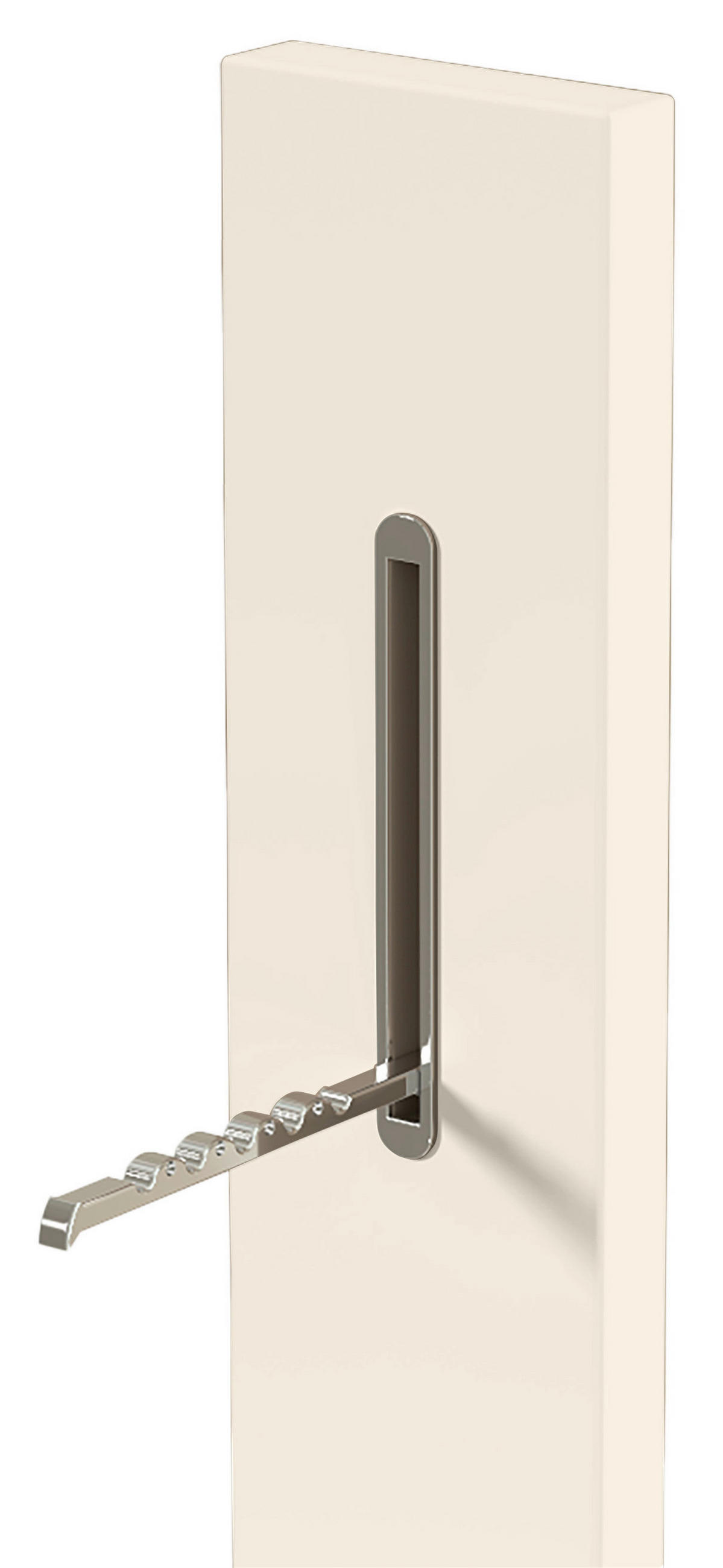 GARDEROBNI PANEL  boje kroma, boje pijeska   metal, drvni materijal  - boje pijeska/boje kroma, Design, drvni materijal/metal (10/165/5cm) - Moderano