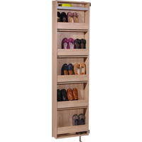 SCHUHSCHRANK  in 50/195/18 cm  - Sonoma Eiche, Design, Glas/Holzwerkstoff (50/195/18cm) - Xora