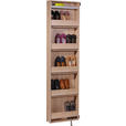 SCHUHSCHRANK  in 50/195/18 cm  - Sonoma Eiche, Design, Glas/Holzwerkstoff (50/195/18cm) - Xora