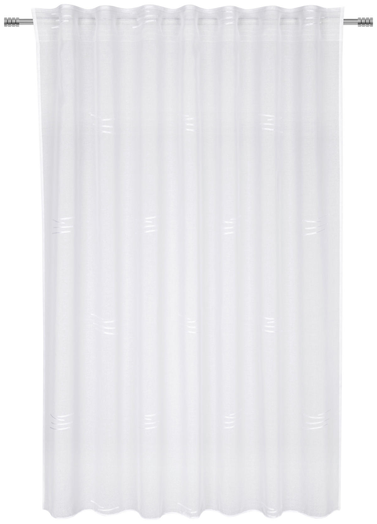 KONČANA ZAVESA  prosojno   140/160 cm  - bela, Konvencionalno, tekstil (140/160cm) - Esposa