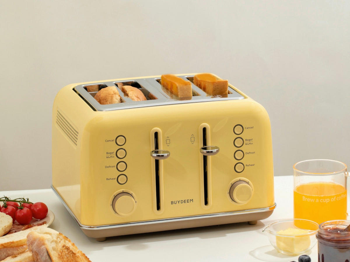 KENYÉRPIRÍTÓ - világossárga, Basics, fém (29/22/32cm) - BUYDEEM