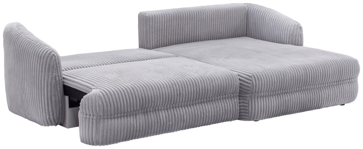 ECKSOFA in Cord Grau  284/161 cm  - Terracotta/Schwarz, Design, Kunststoff/Textil (284/161cm) - Livetastic