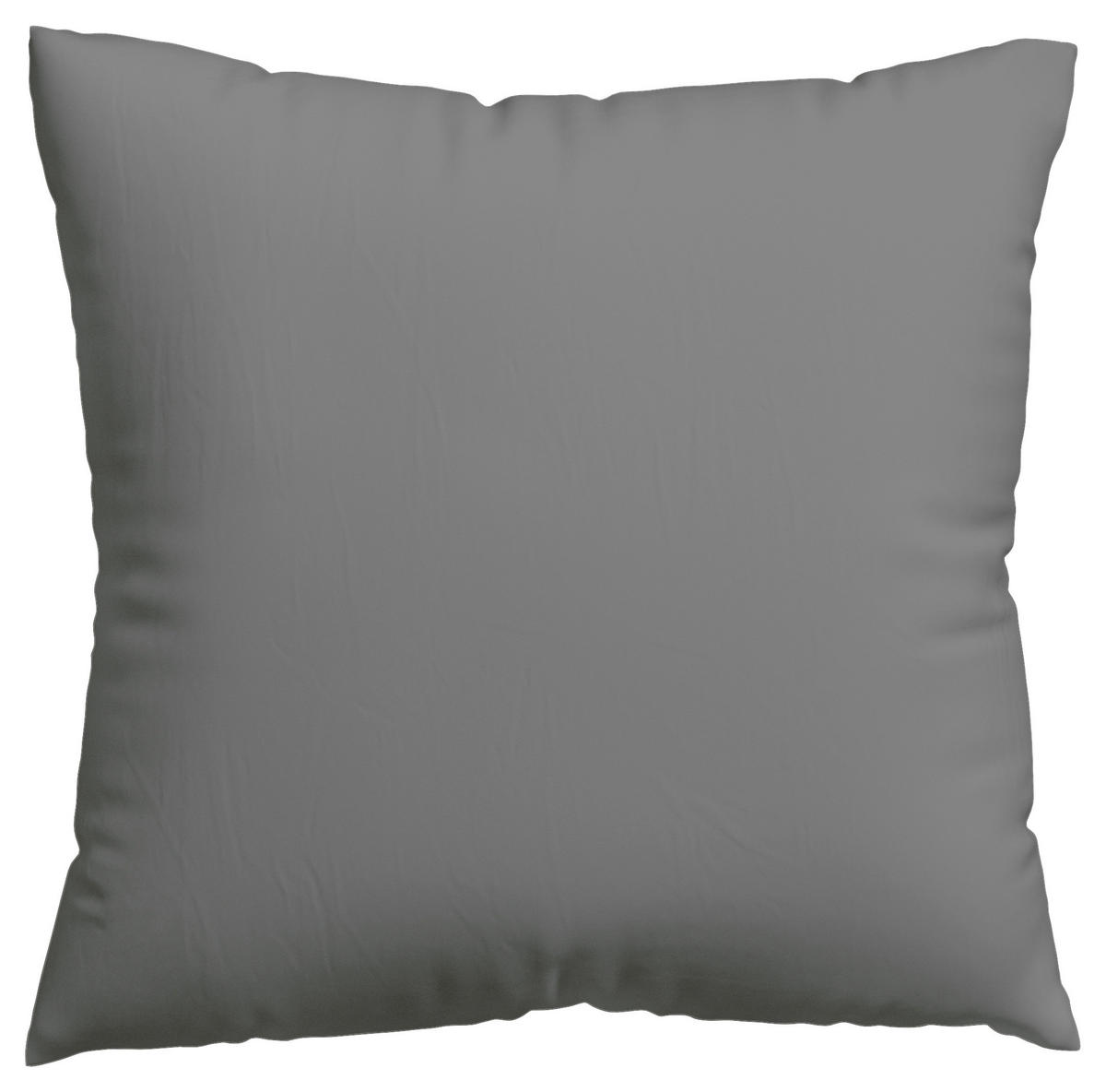KOPFPOLSTERBEZUG WOVEN SATIN 80/80 cm  - Grau, Basics, Textil (80/80cm) - Schlafgut
