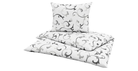 Bettwäsche Sansa 140/200cm Weiß/Schwarz - Schwarz/Weiß, ROMANTIK / LANDHAUS, Textil - James Wood