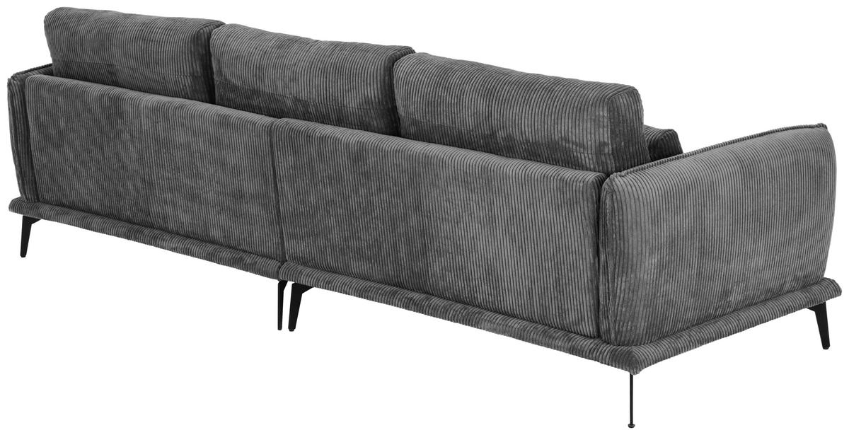 HÁROMÜLÉSES KANAPÉ textil szürke  - fekete/szürke, Design, textil/fém (260/81/89cm) - Livetastic