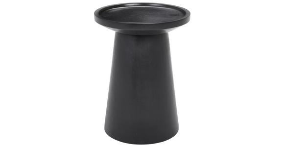 BEISTELLTISCH 50/50/48 cm Akazie vollmassiv Schwarz rund - Schwarz, Design, Holz (50/50/48cm) - Carryhome