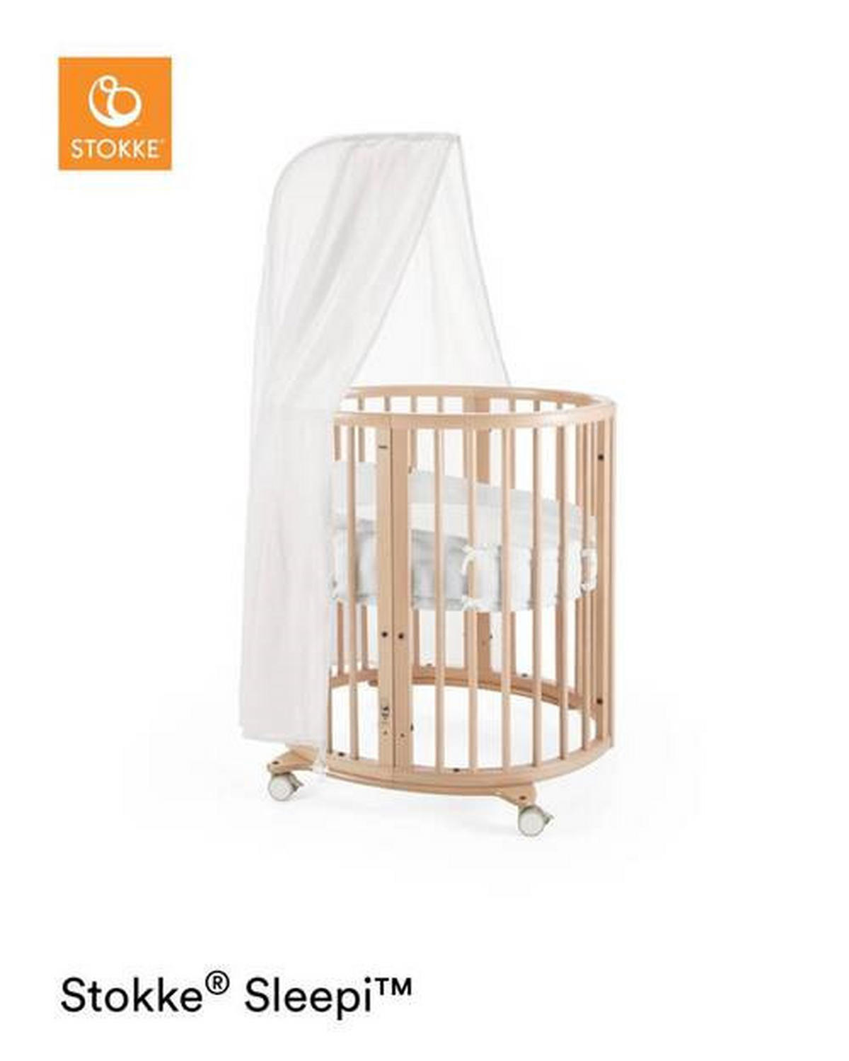 GITTERBETT Sleepi MINI V3  82/67/87 cm   - Naturfarben, Basics, Holz (82/67/87cm) - Stokke