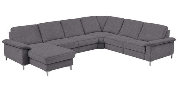 WOHNLANDSCHAFT in Chenille Grau  - Alufarben/Grau, Design, Textil/Metall (170/333/265cm) - Dieter Knoll