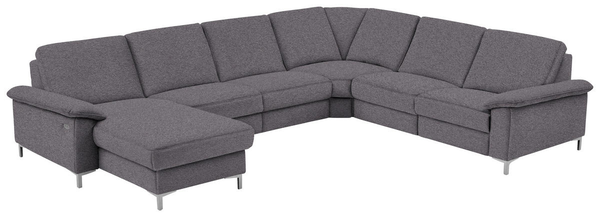 WOHNLANDSCHAFT in Chenille Grau  - Alufarben/Grau, Design, Textil/Metall (170/333/265cm) - Dieter Knoll