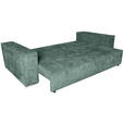 BIGSOFA in Flachgewebe Grün  - Chromfarben/Grün, KONVENTIONELL, Textil/Metall (256/68/122cm) - Carryhome
