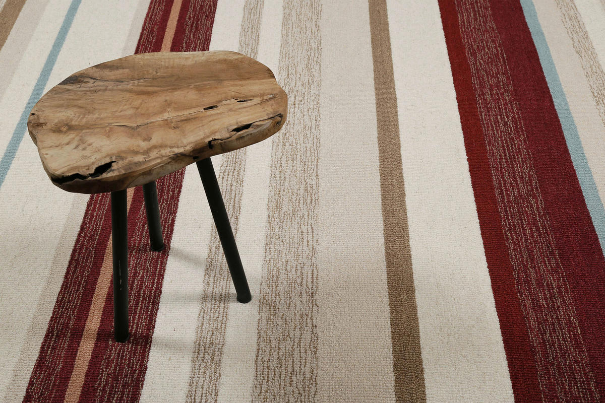 FLACHWEBETEPPICH 140/200 cm Sally Creme, Bordeaux, Beige  - Bordeaux/Beige, KONVENTIONELL, Textil (140/200cm)