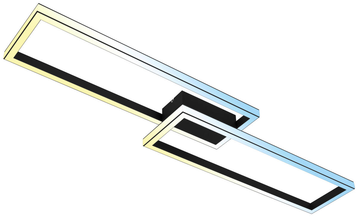 LED-DECKENLEUCHTE 119,5/27,5/10 cm   - Schwarz, Design, Kunststoff/Metall (119,5/27,5/10cm) - Briloner