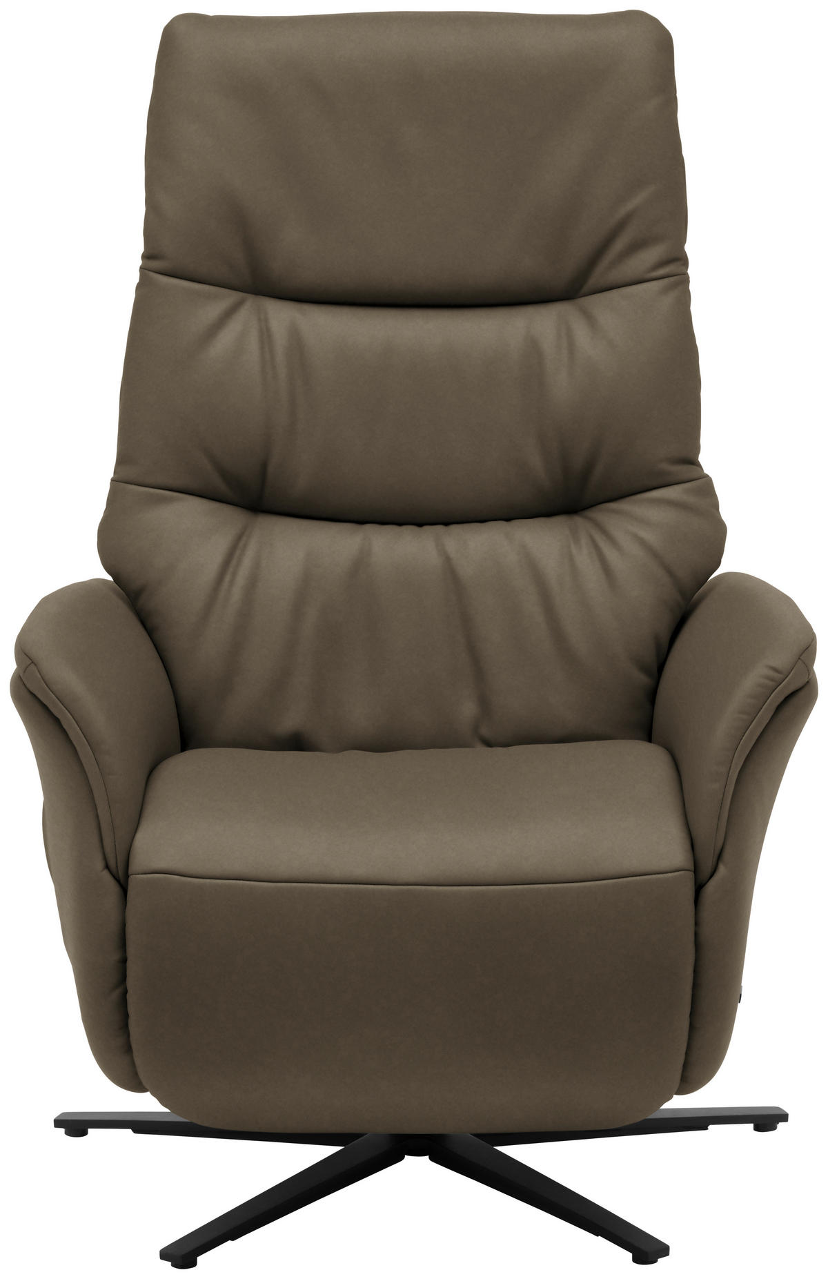 MASSAGESESSEL Echtleder Greige    - Greige/Anthrazit, KONVENTIONELL, Leder/Metall (74/114/97cm) - Himolla