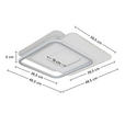 DECKENLEUCHTE    46,5/48,5/5 cm  - Chromfarben/Alufarben, Trend, Kunststoff/Metall (46,5/48,5/5cm) - Novel