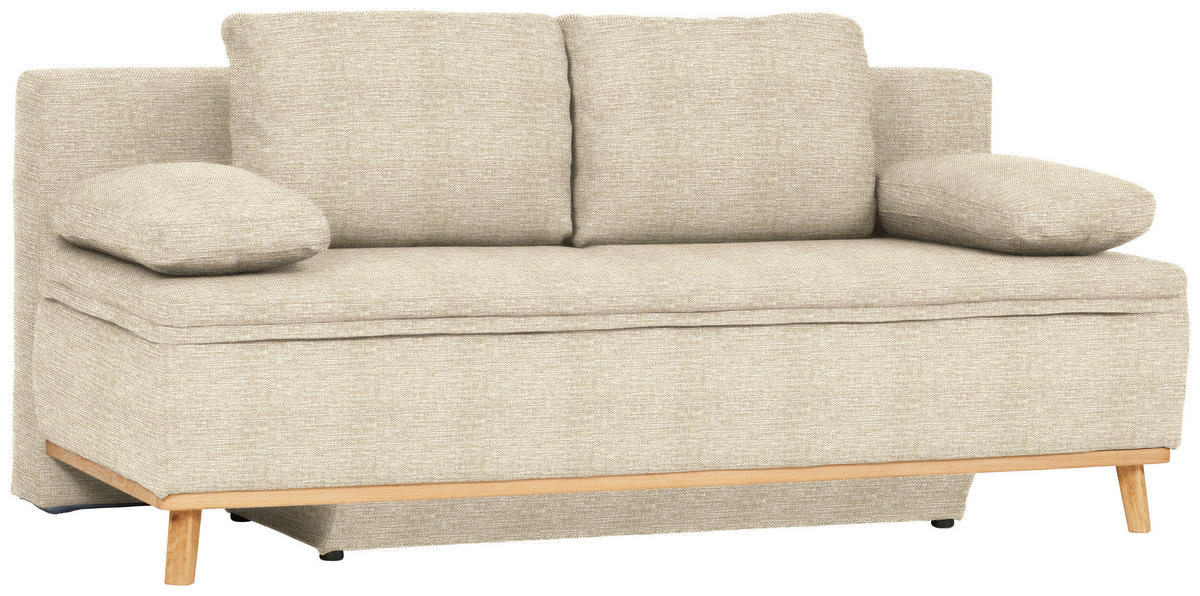 SCHLAFSOFA in Webstoff Beige  - Beige/Naturfarben, Konventionell, Holz/Textil (203/95/96cm) - Venda