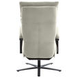 RELAXSESSEL in Textil Creme  - Creme/Schwarz, Design, Textil/Metall (68/117/85cm) - Cantus