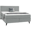 BOXSPRINGBETT 180/200 cm  in Grau  - Schwarz/Grau, KONVENTIONELL, Holz/Textil (180/200cm) - Voleo