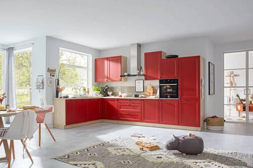 EINBAUKÜCHE   - Rot, Design, Holzwerkstoff - Dieter Knoll