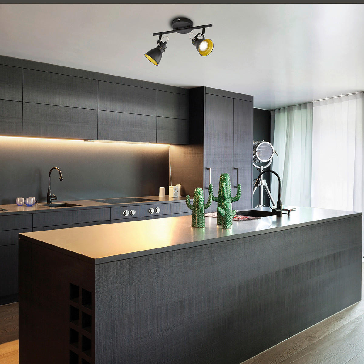 LED-REFLEKTOR  Bobby /320 lm/3000 K// - zlate barve/črna, Trend, kovina (30/10/15cm)