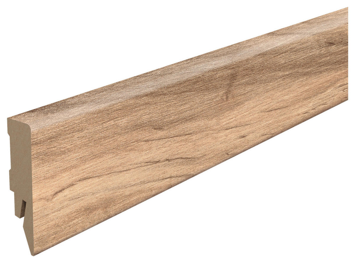 SOCKELLEISTE Nussbaum braun Braun  - Braun, KONVENTIONELL, Holzwerkstoff (240/1.4/5.8cm) - Egger Holzwerkstoffe