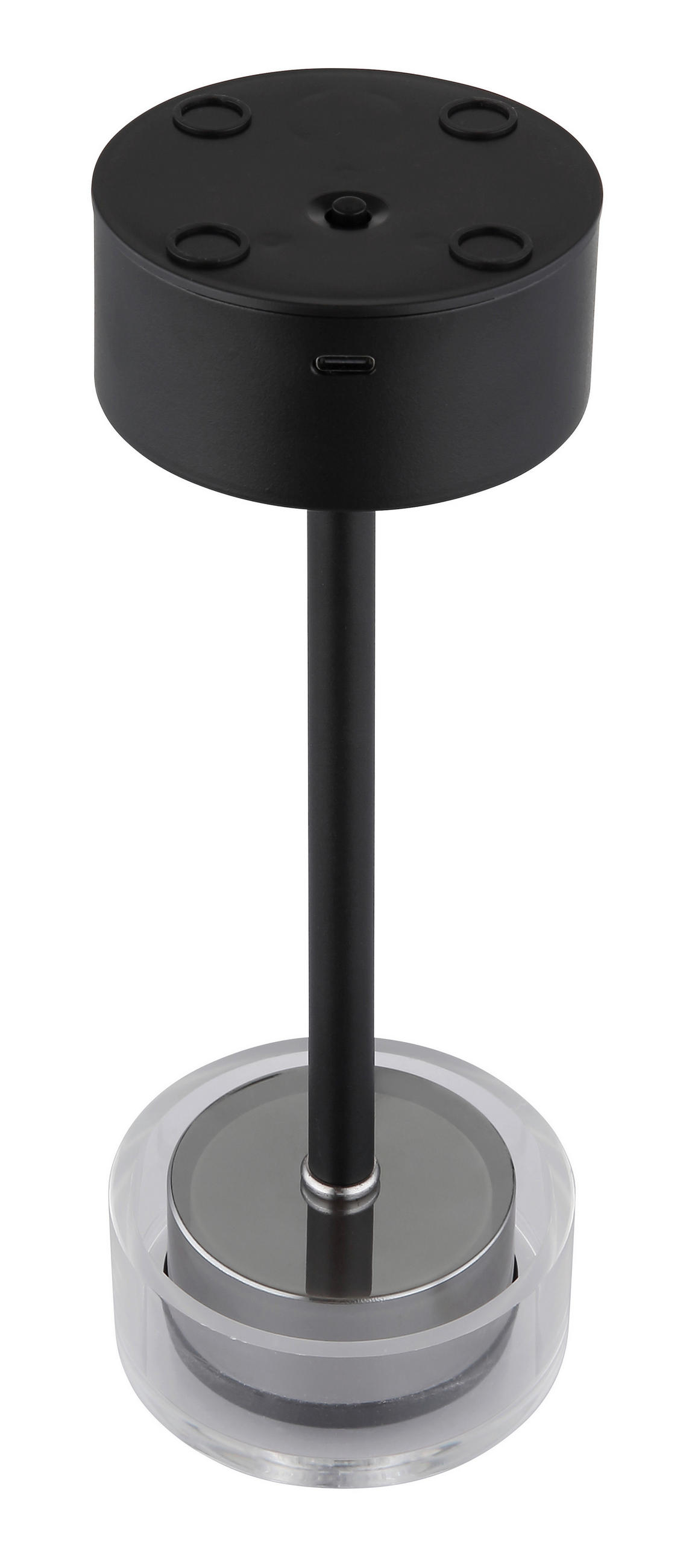AKKU-TISCHLEUCHTE - Klar/Opal, Design, Kunststoff/Metall (8/23,5cm) - Globo