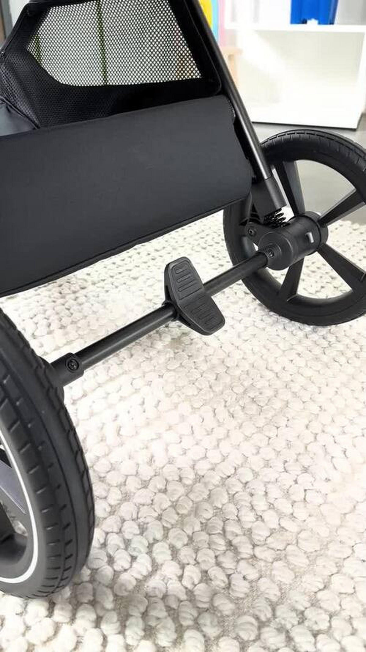 KINDERWAGENSET  Aura Set  Onyx Melange  - Schwarz, Basics (140/61/115cm) - Moon