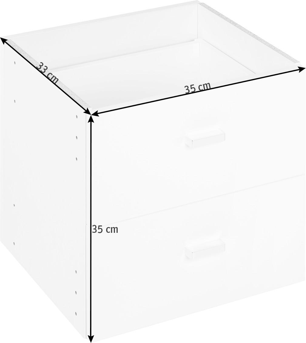 INSERȚIE DE SERTARE in alb  - alb, Design, material pe bază de lemn (35/35/33cm)
