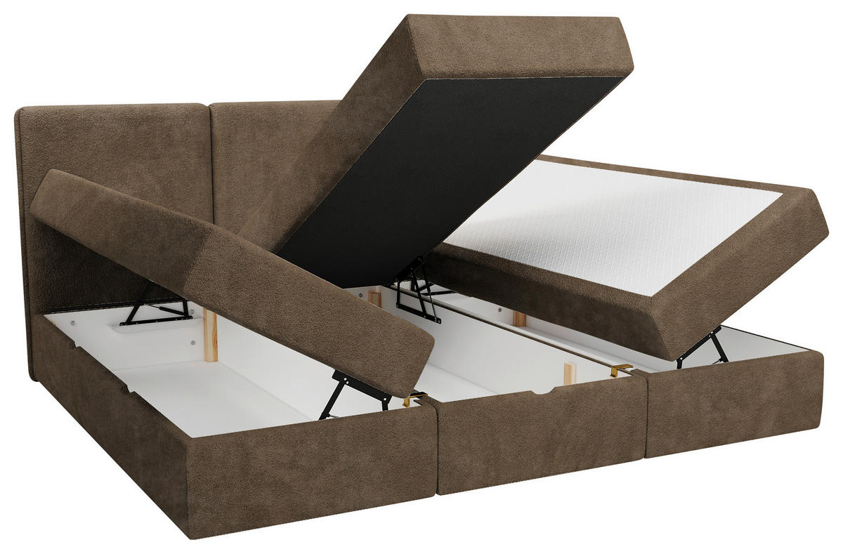 FAMILIENBETT - Schwarz/Braun, MODERN, Holz/Holzwerkstoff (270/200cm) - MID.YOU