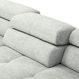 ECKSOFA Grau Flachgewebe  - Chromfarben/Grau, KONVENTIONELL, Textil/Metall (224/282cm) - Hom`in