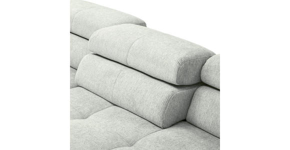 ECKSOFA Grau Flachgewebe - Chromfarben/Grau, KONVENTIONELL, Textil/Metall (224/282cm) - Hom`in