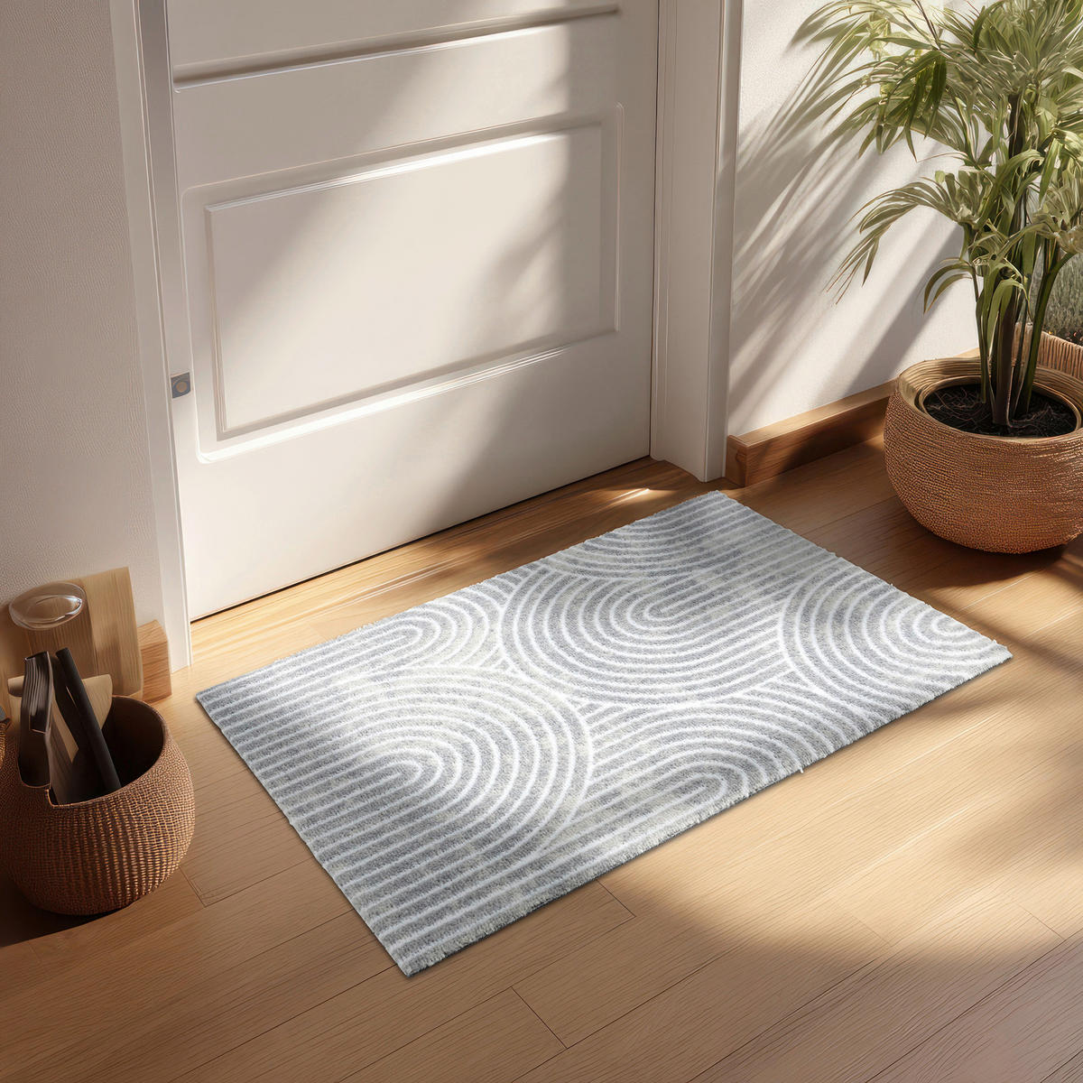 FUßMATTE  50/70 cm  Grau  - Grau, Basics, Kunststoff/Textil (50/70cm) - Astra