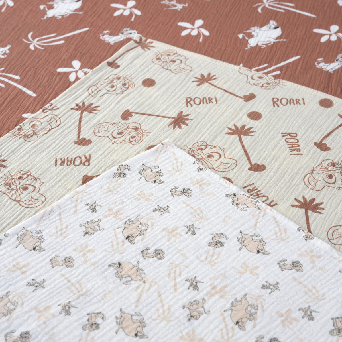 STOFFWINDELSET   König der Löwen 3-teilig  - Weiss/Gelb, Trend, Textil (70/70cm) - Disney