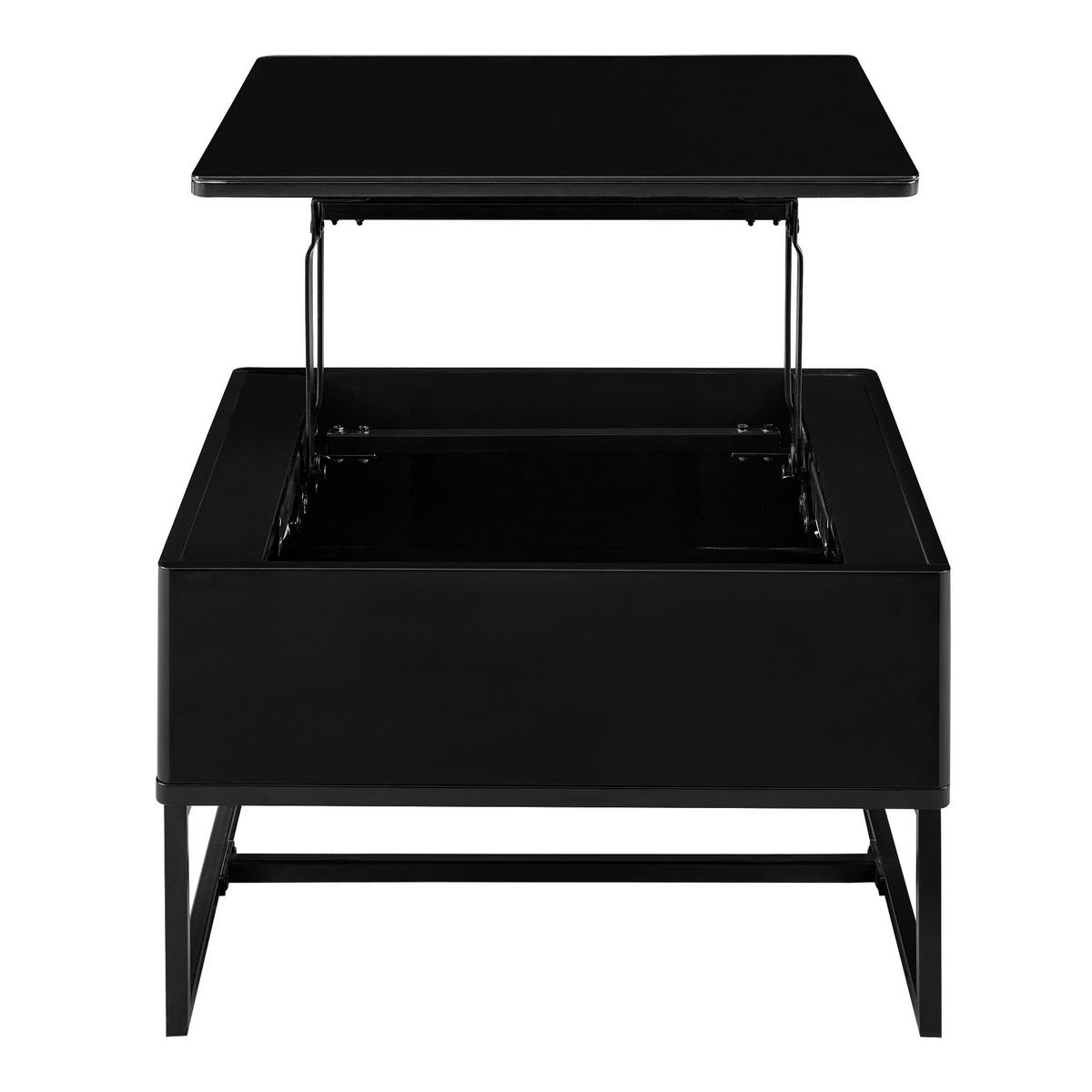 COUCHTISCH in Metall 70/40,5-65,5/60 cm  - Schwarz, Design, Metall (70/40,5-65,5/60cm) - Livetastic