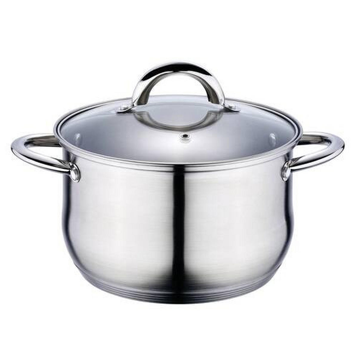 KOCHTOPFSET 12-teilig  - Edelstahlfarben/Transparent, MODERN, Glas/Metall