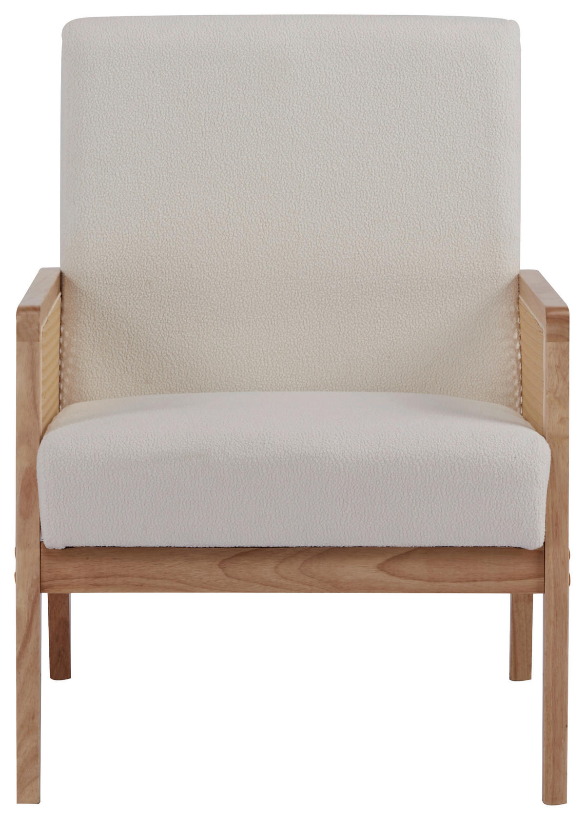 RATTANSESSEL Weiß  - Naturfarben/Weiß, Trend, Holz/Kunststoff (68/85/77,5cm) - Livetastic