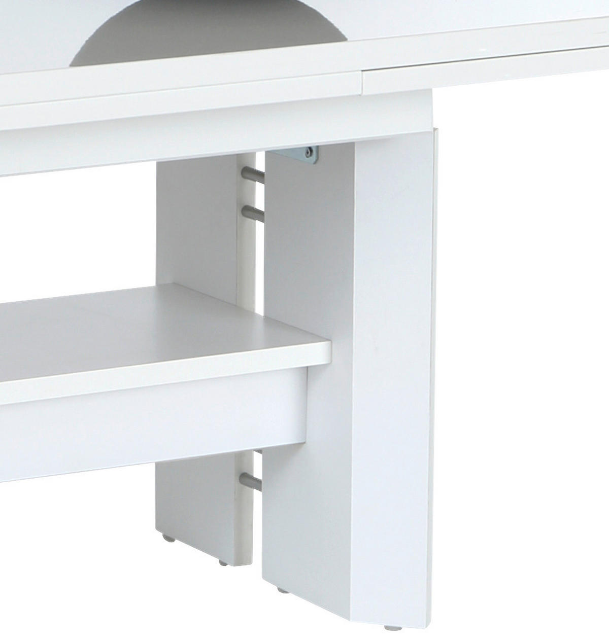 COUCHTISCH in Holzwerkstoff 110-180/68/50-60 cm  - Weiß, MODERN, Holzwerkstoff (110-180/68/50-60cm) - MID.YOU