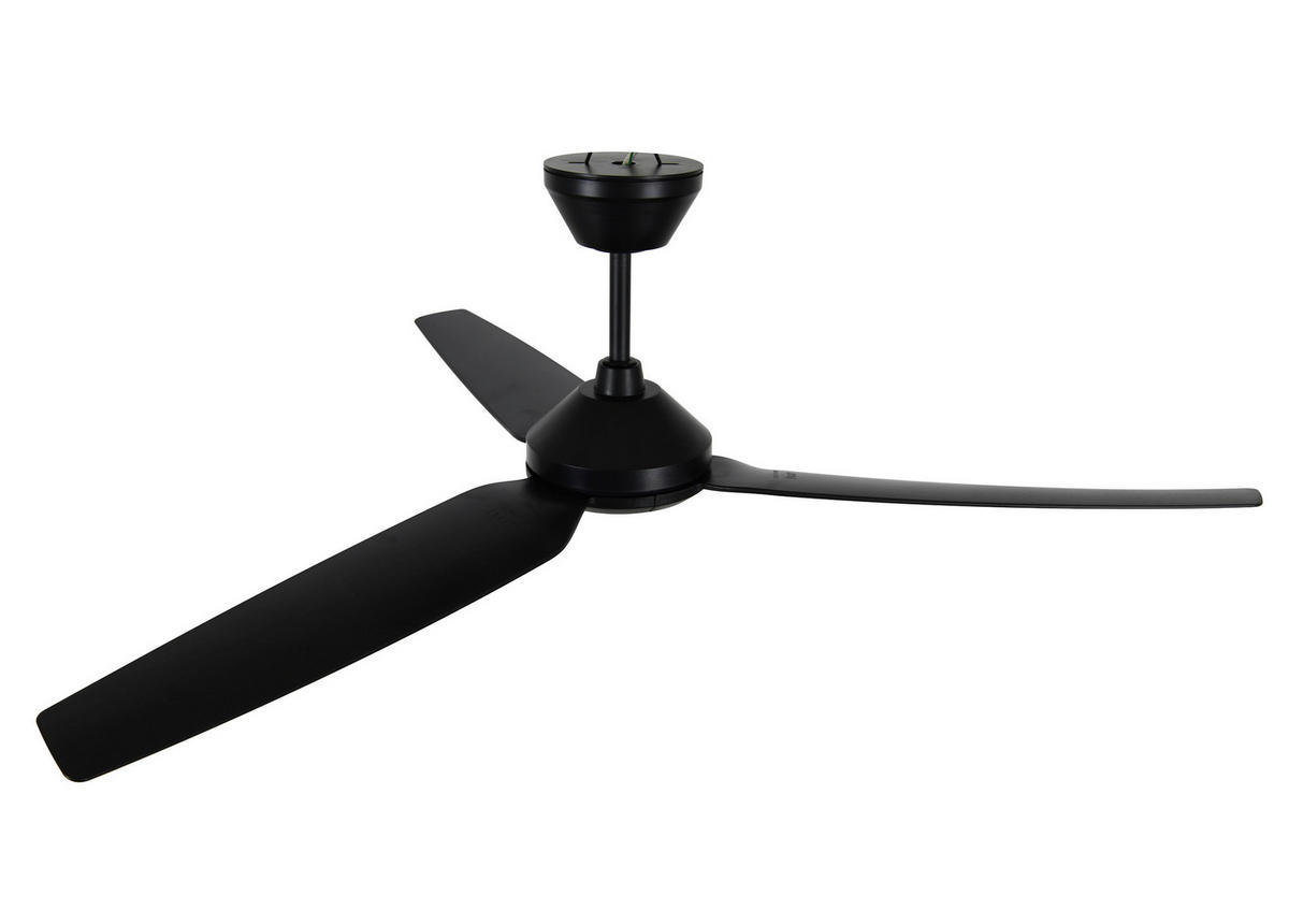 DECKENVENTILATOR Polis 132/33,5/132 cm   - Schwarz, Basics, Kunststoff (132/33,5/132cm)