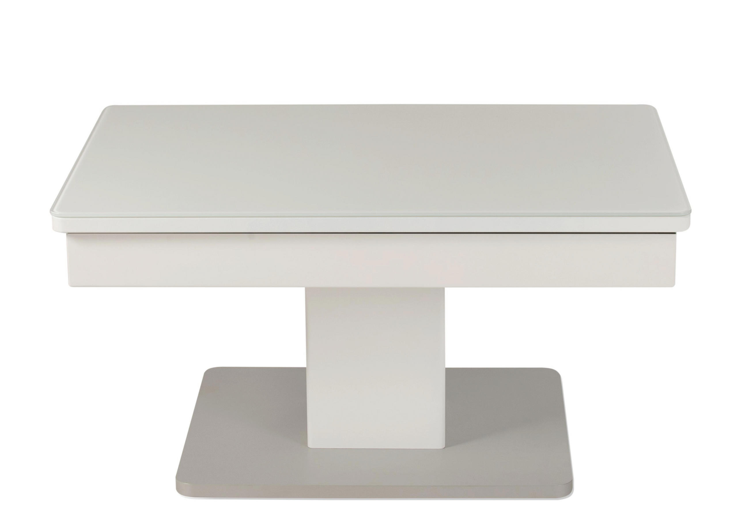 Couchtisch in Metall, Glas, Holzwerkstoff 90/60/43,5-61,5 cm