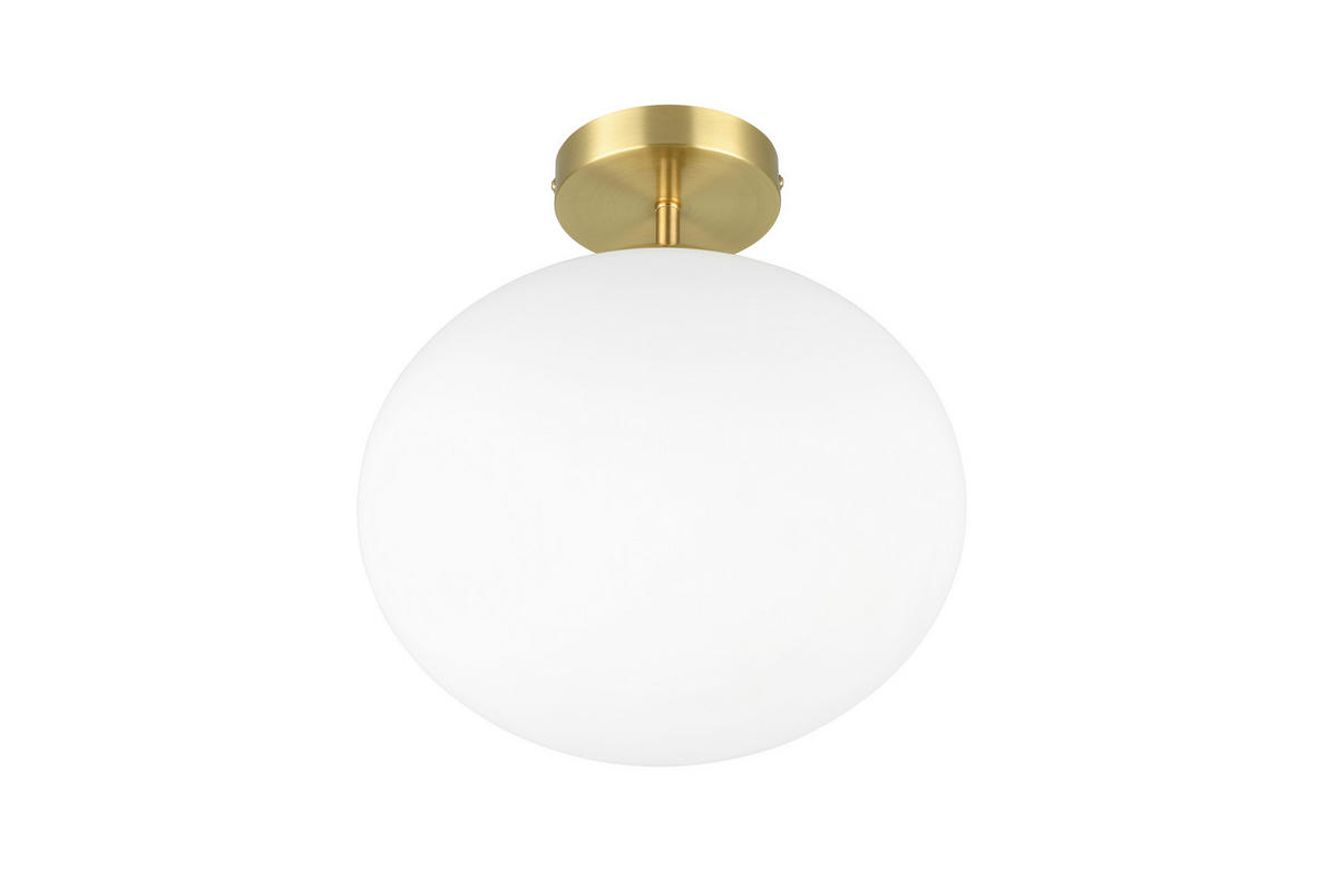 DECKENLEUCHTE Formento 30/33 cm   - Messingfarben/Weiß, KONVENTIONELL, Glas/Metall (30/33cm) - Trio Leuchten