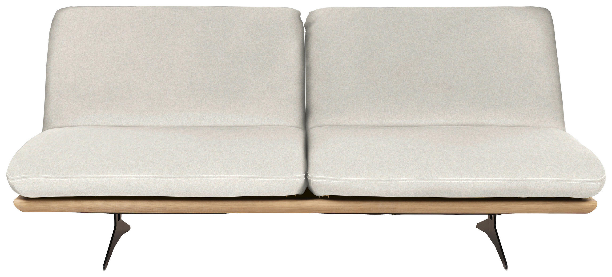 SCHLAFSOFA in Holz, Leder Weiss  - Weiss/Beige, Design, Leder/Holz (204/92/90cm) - Dieter Knoll