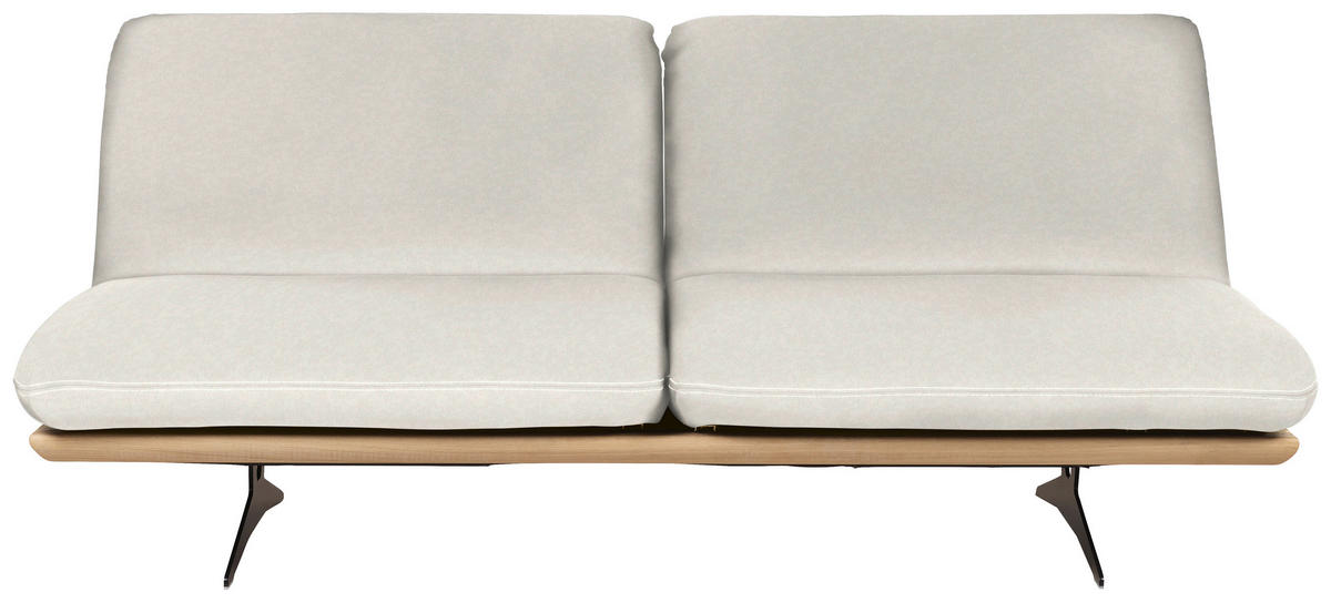 SCHLAFSOFA in Holz, Leder Weiss  - Weiss/Beige, Design, Leder/Holz (204/92/90cm) - Dieter Knoll