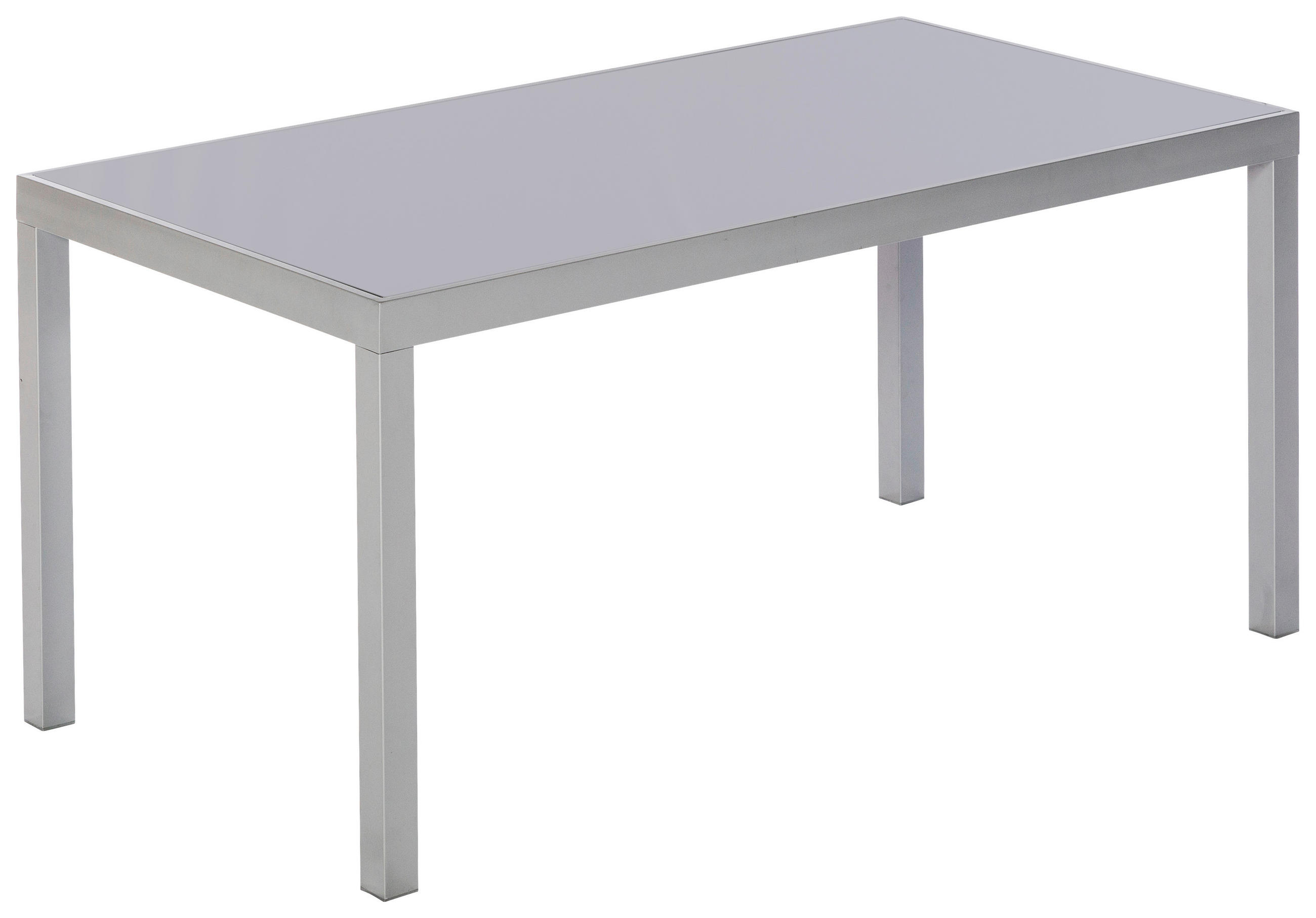 GARTENTISCH 150/90/72 cm Metall, Glas rechteckig  - Silberfarben, KONVENTIONELL, Glas/Metall (150/90/72cm) - Gardenson