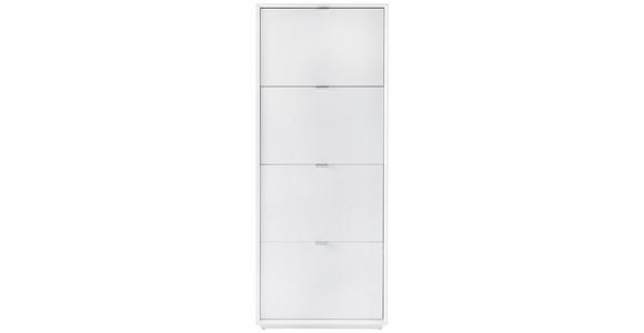 SCHUHKIPPER - Edelstahlfarben/Weiß, Design, Holzwerkstoff/Metall (65/160/18cm) - Xora