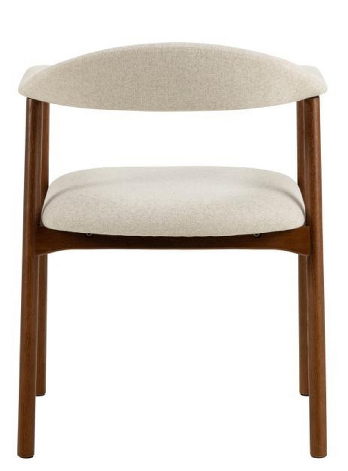 ARMLEHNSTUHL  in Flachgewebe  - Beige/Walnussfarben, MODERN, Holz/Textil (56/75,5/54cm) - MID.YOU