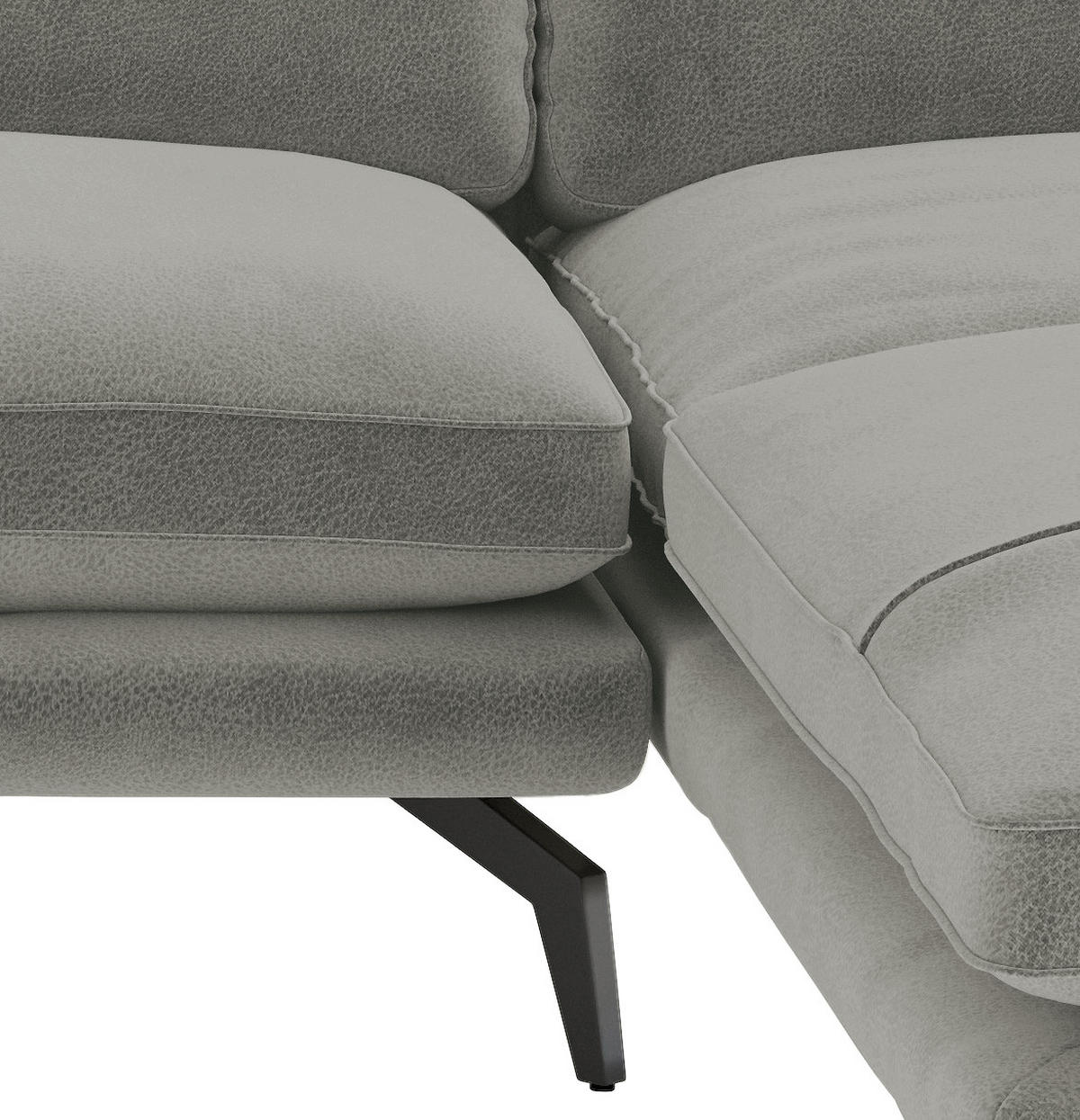 SEDACÍ SESTAVA, textil, šedá - šedá/černá, Design, kov/textil (250/202cm) - Livetastic