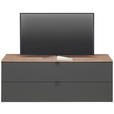 TV-ELEMENT Graphitfarben, Eiche Artisan  140/62/44 cm  - Schwarz/Graphitfarben, MODERN, Holzwerkstoff/Metall (140/62/44cm) - Hom`in