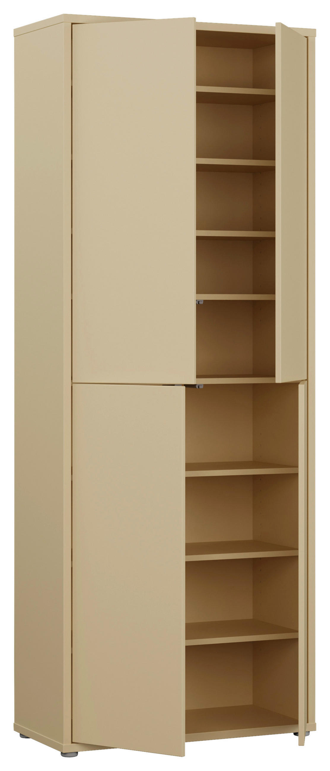 SCHUHSCHRANK Hellgelb  - Hellgelb/Grau, MODERN, Holzwerkstoff/Kunststoff (74,5/191,9/34,9cm) - Carryhome