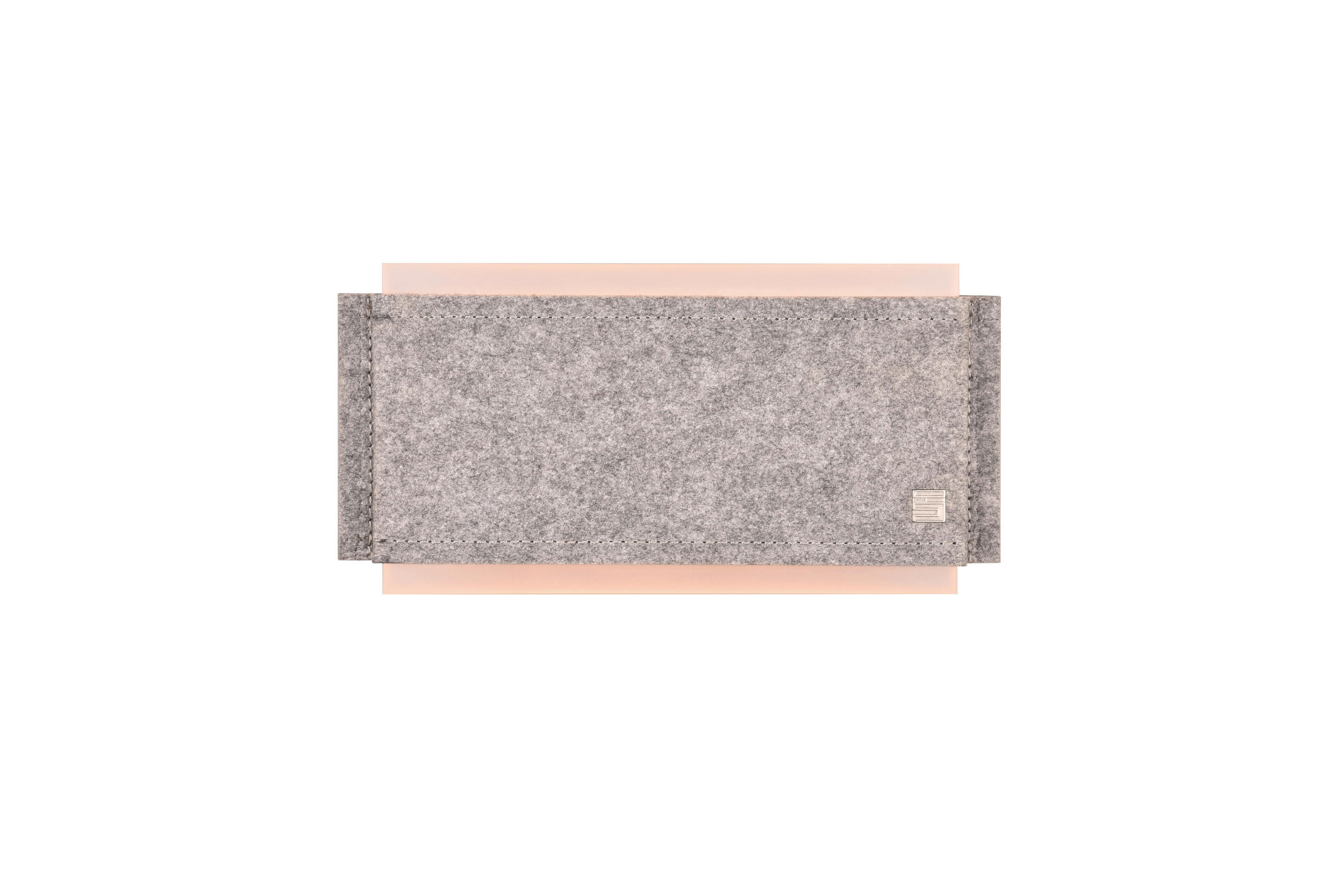 LED-WANDLEUCHTE   - Grau/Nickelfarben, KONVENTIONELL, Textil/Metall (15/30/8cm) - Cinque